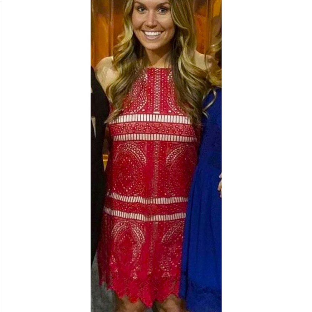 Red Lace Francesca’s Dress